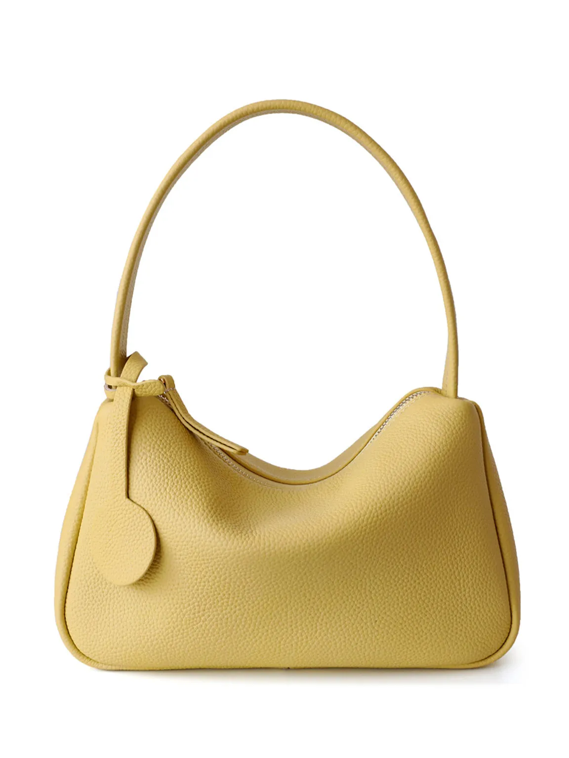 Top Handle Puffy Pouch Soft Leather Pillow Bag Baguette Bag