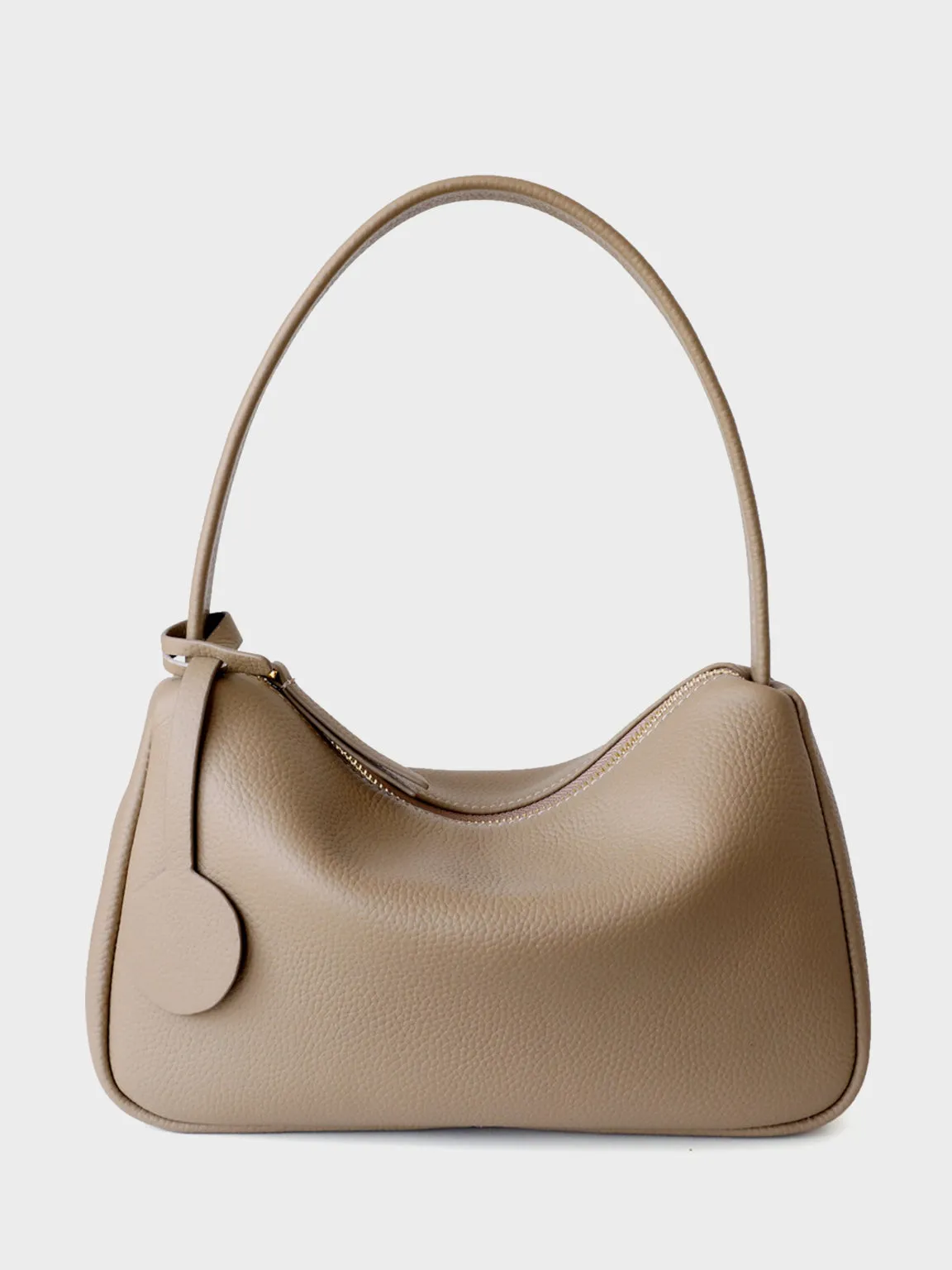 Top Handle Puffy Pouch Soft Leather Pillow Bag Baguette Bag