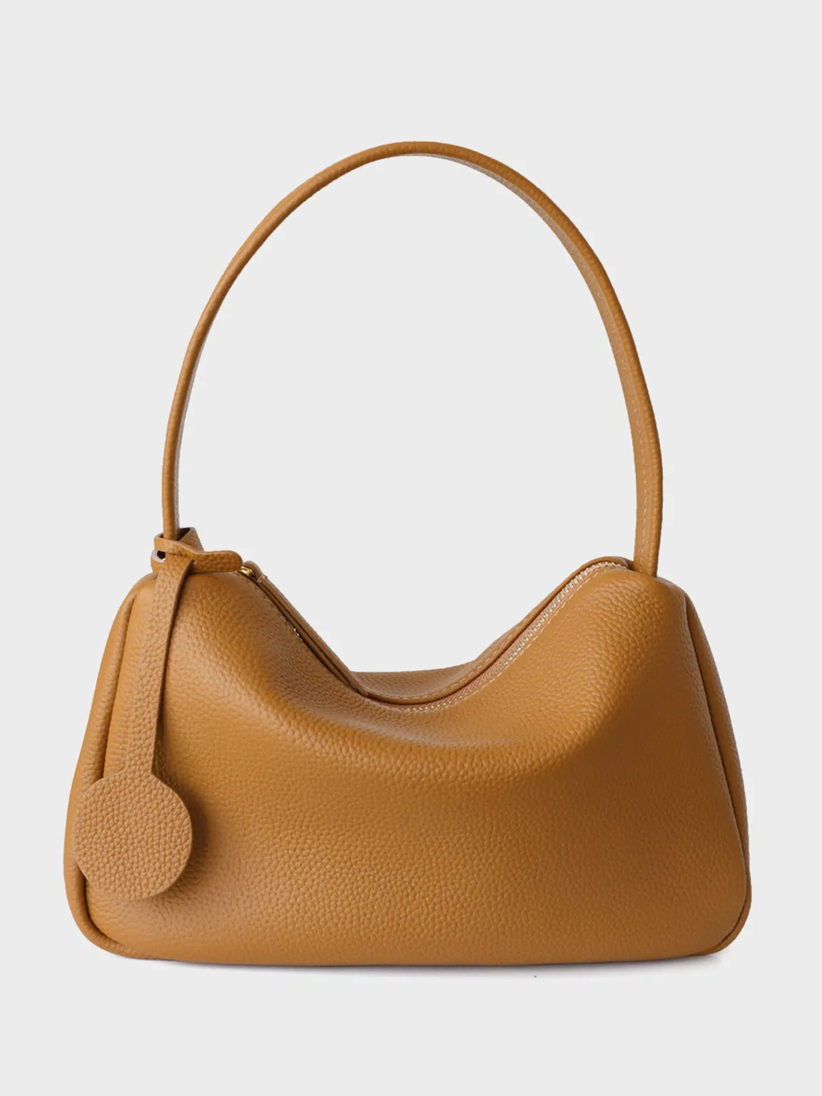 Top Handle Puffy Pouch Soft Leather Pillow Bag Baguette Bag