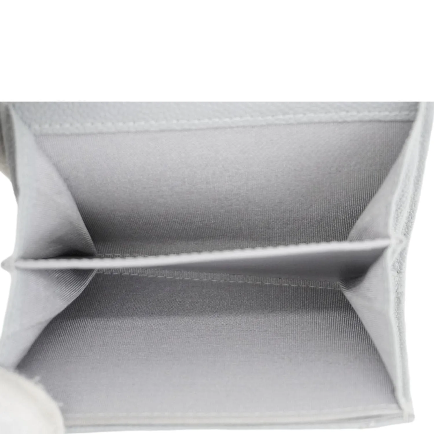 Top Quality Chanel Envelope Flap Chevron Caviar Leather Compact Wallet Grey