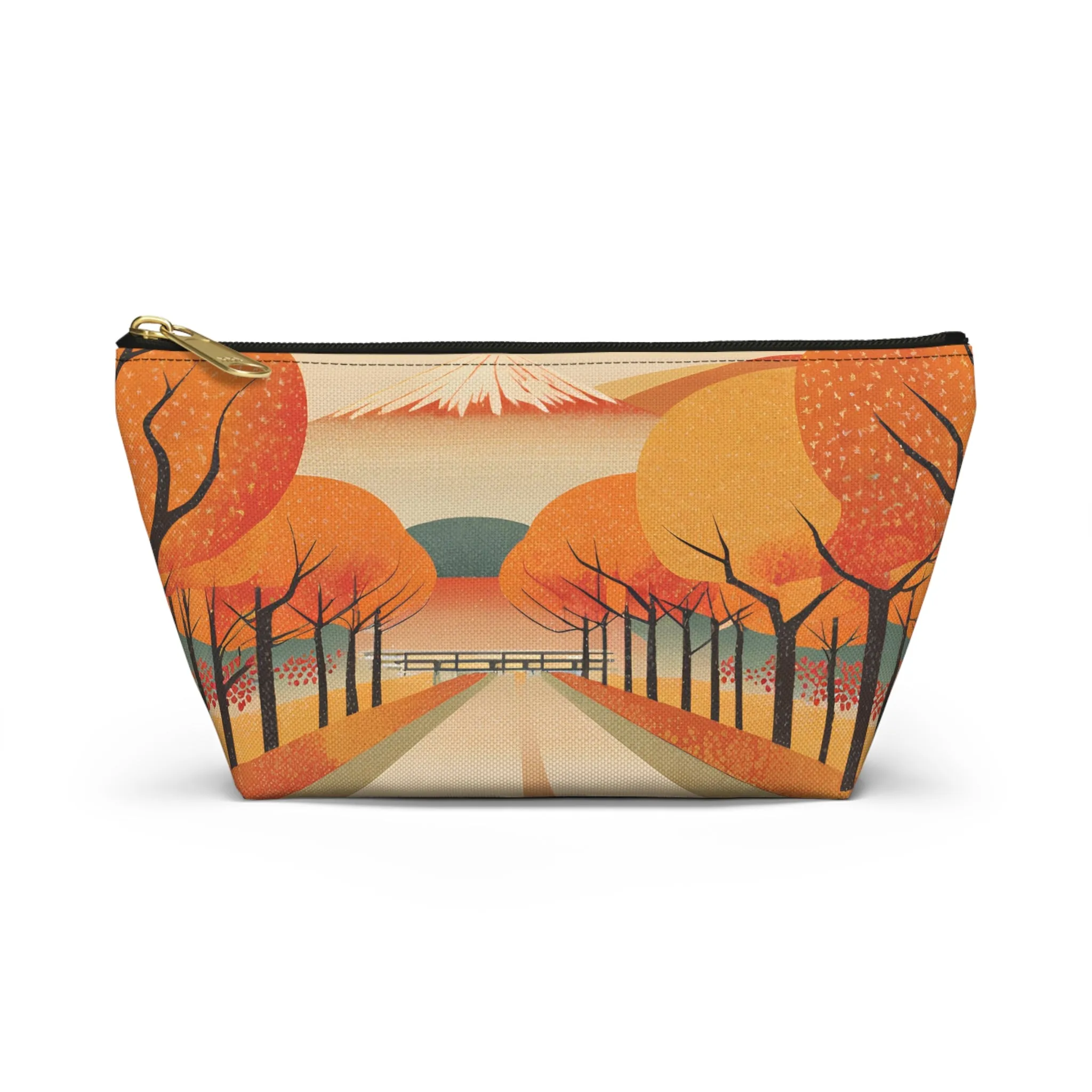 Tranquil Autumn Road | Portable Tech Pouch for Gamers & Remote Workers