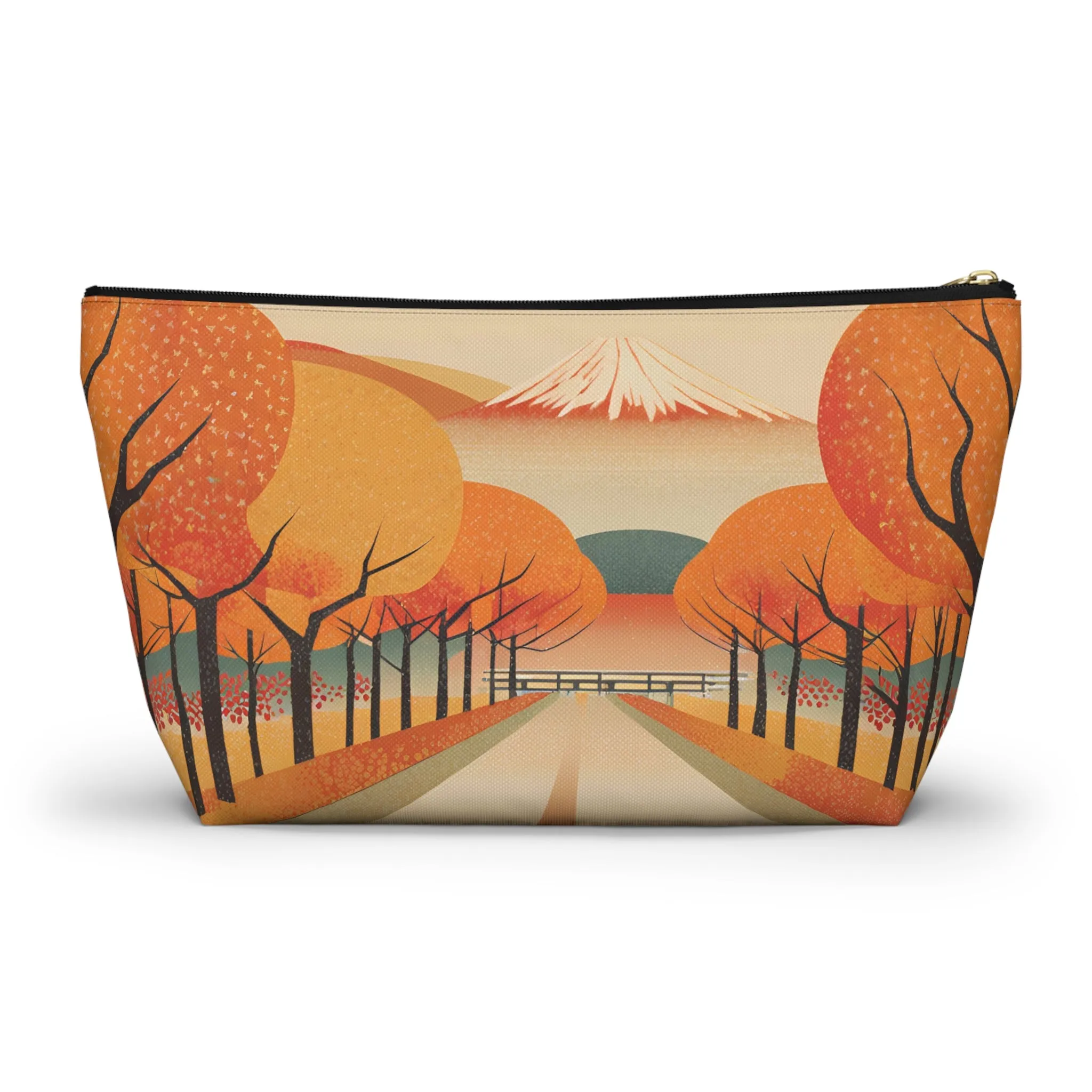 Tranquil Autumn Road | Portable Tech Pouch for Gamers & Remote Workers