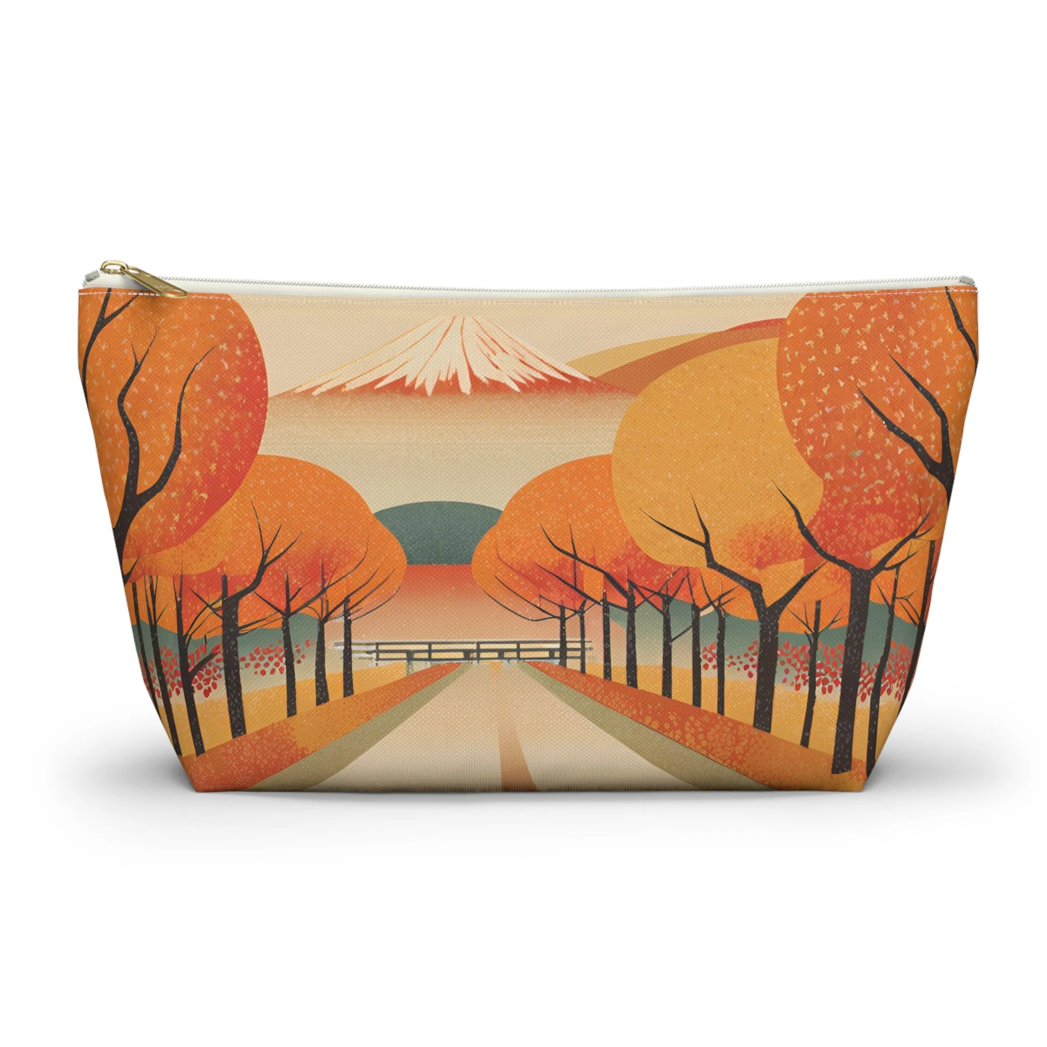 Tranquil Autumn Road | Portable Tech Pouch for Gamers & Remote Workers