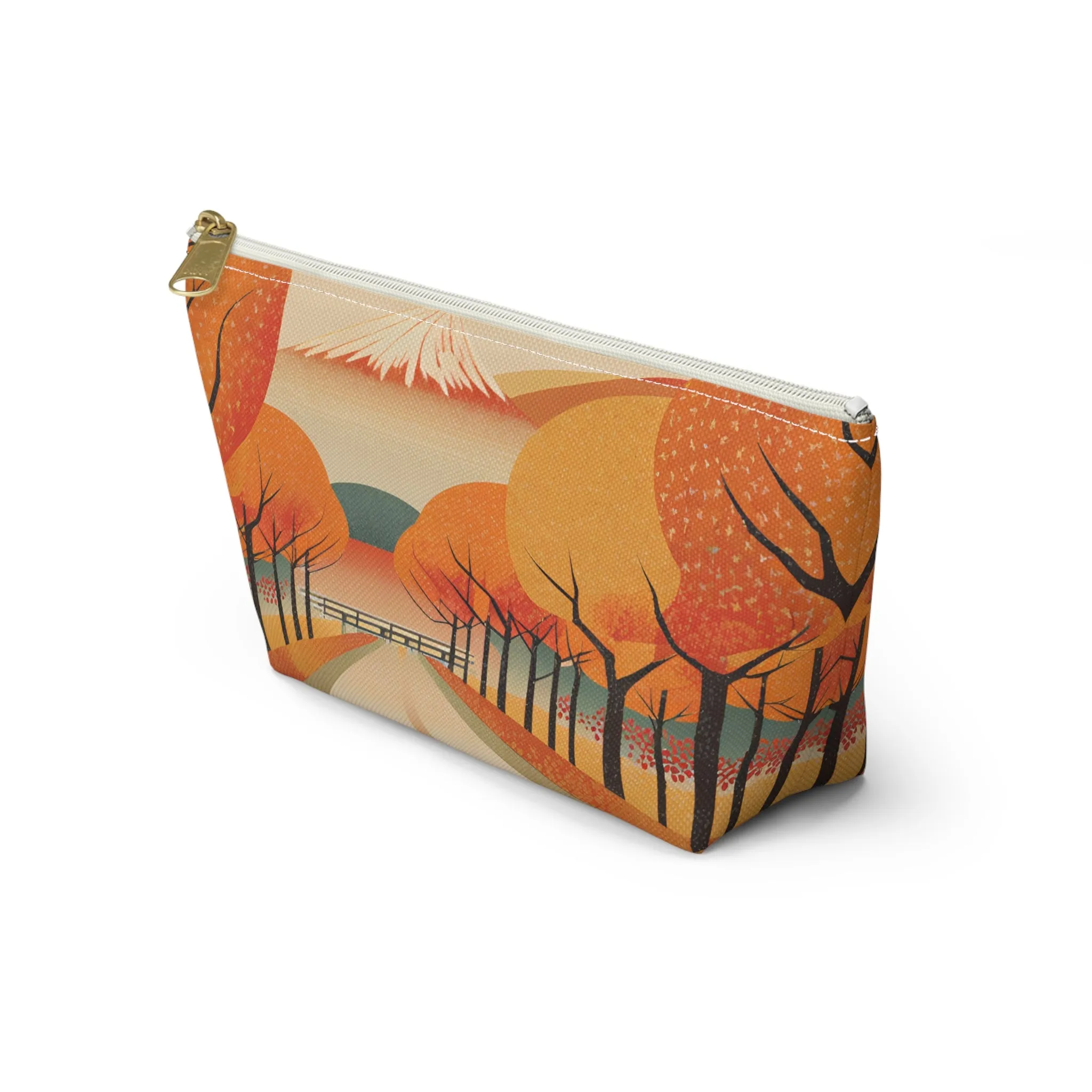 Tranquil Autumn Road | Portable Tech Pouch for Gamers & Remote Workers