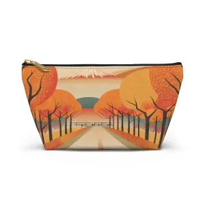 Tranquil Autumn Road | Portable Tech Pouch for Gamers & Remote Workers