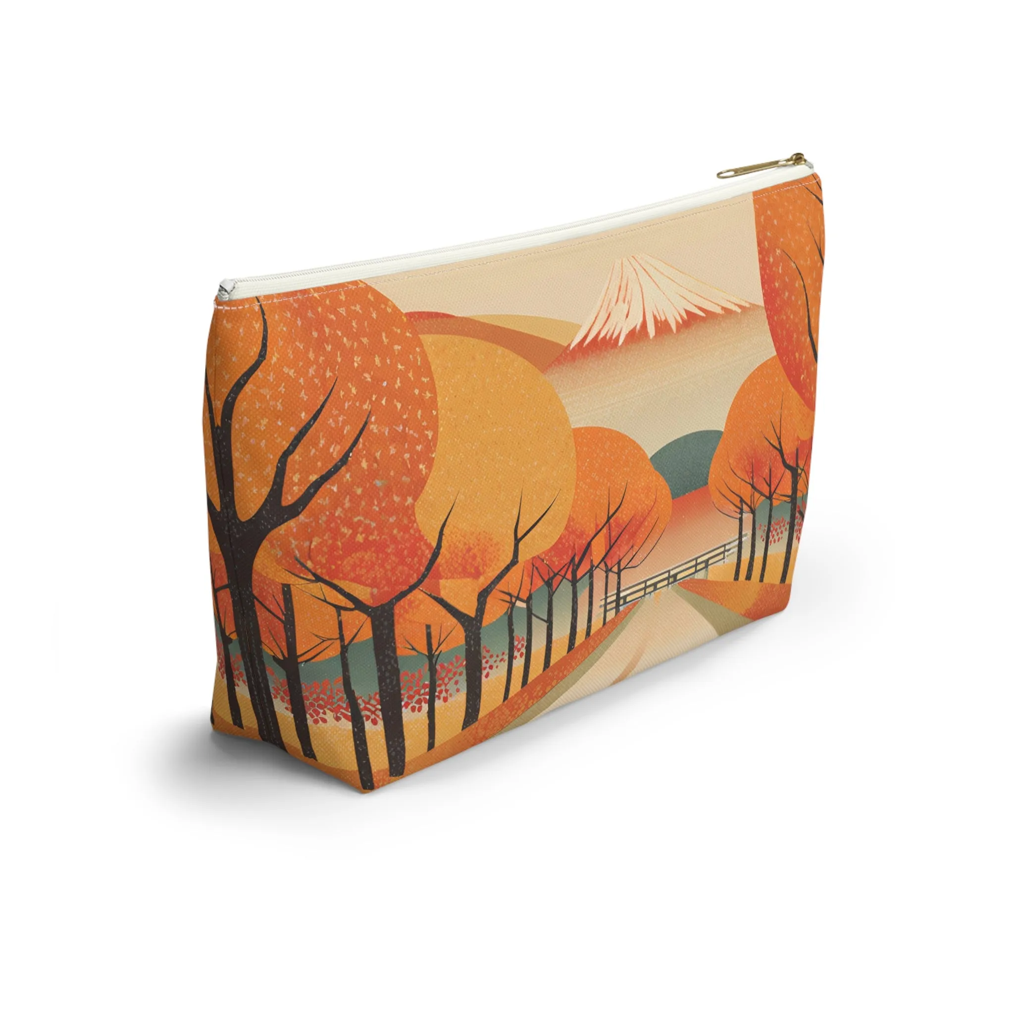 Tranquil Autumn Road | Portable Tech Pouch for Gamers & Remote Workers