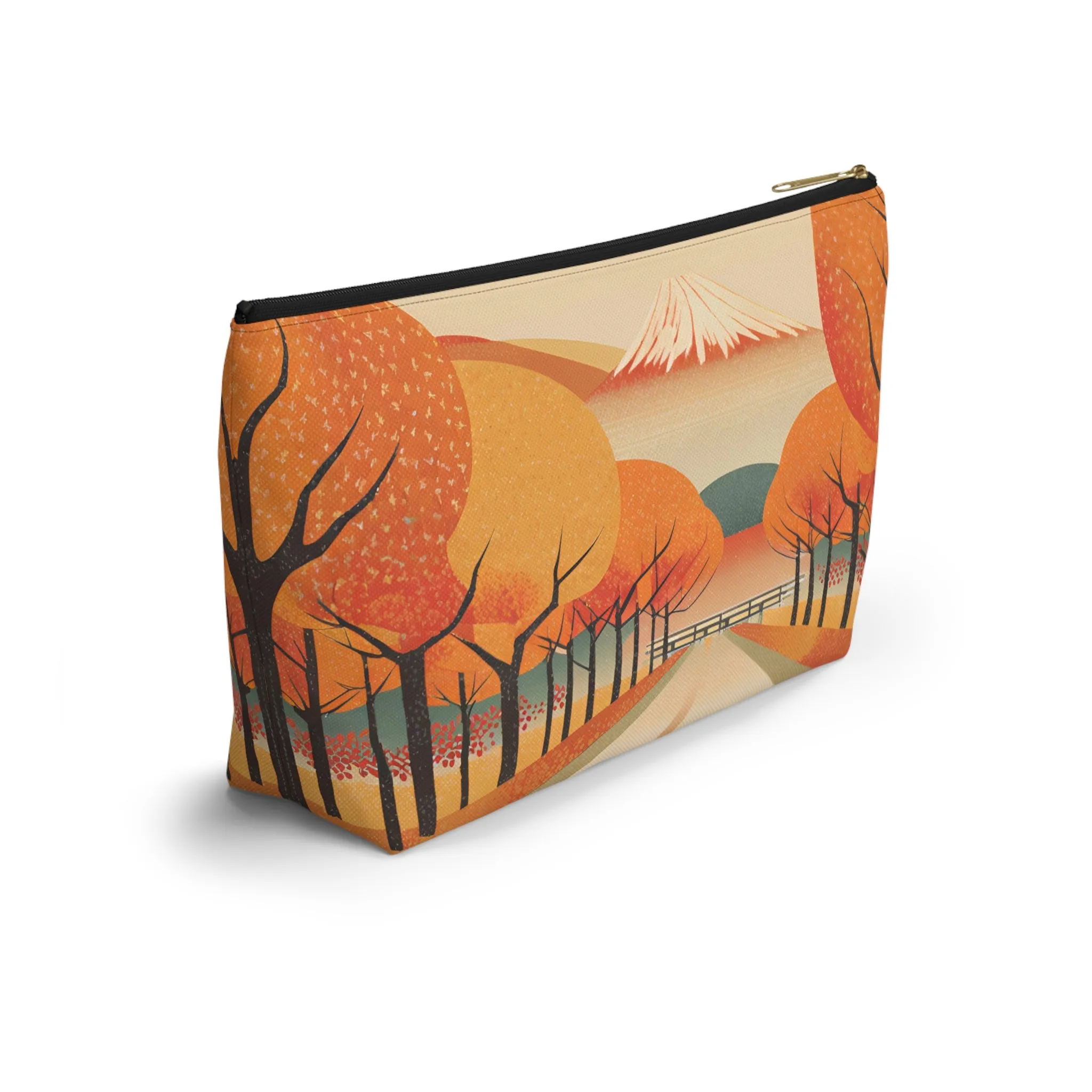 Tranquil Autumn Road | Portable Tech Pouch for Gamers & Remote Workers