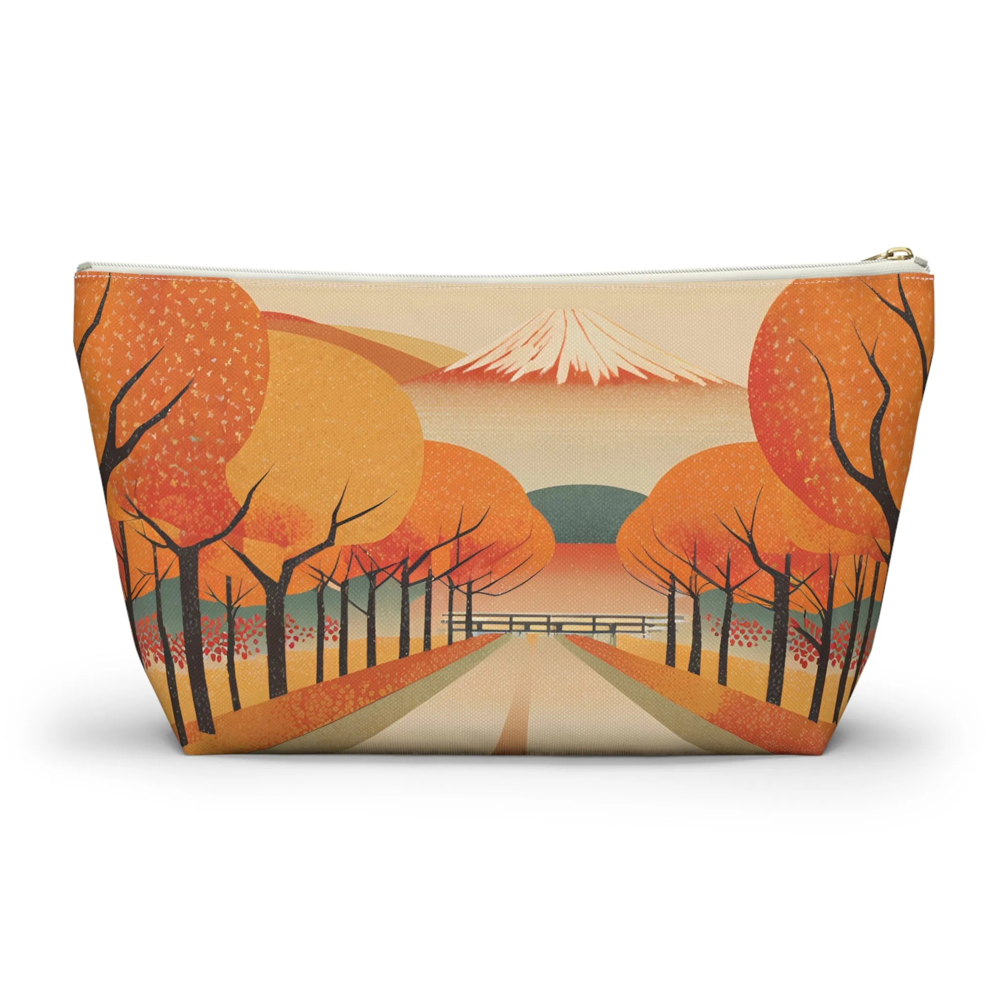 Tranquil Autumn Road | Portable Tech Pouch for Gamers & Remote Workers