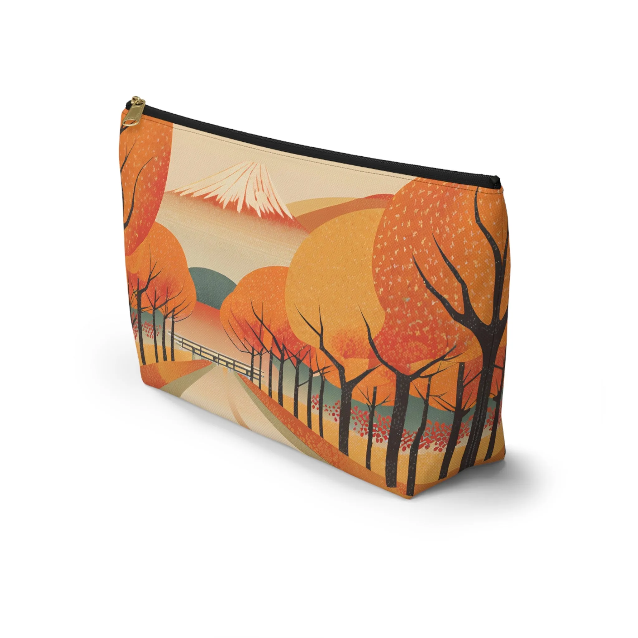 Tranquil Autumn Road | Portable Tech Pouch for Gamers & Remote Workers