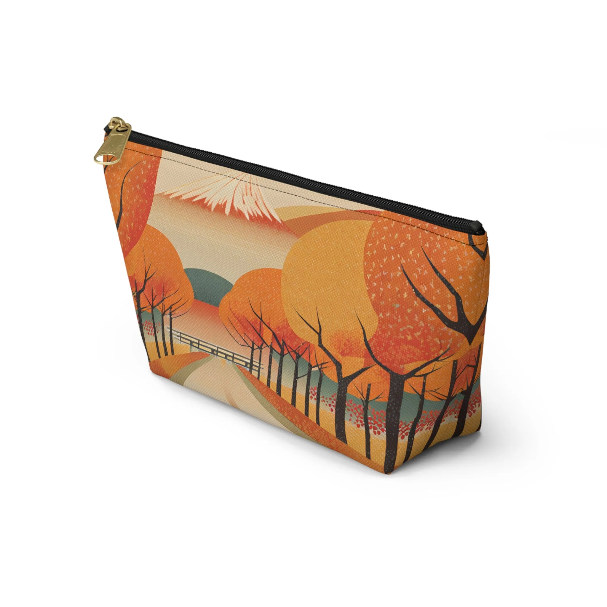 Tranquil Autumn Road | Portable Tech Pouch for Gamers & Remote Workers