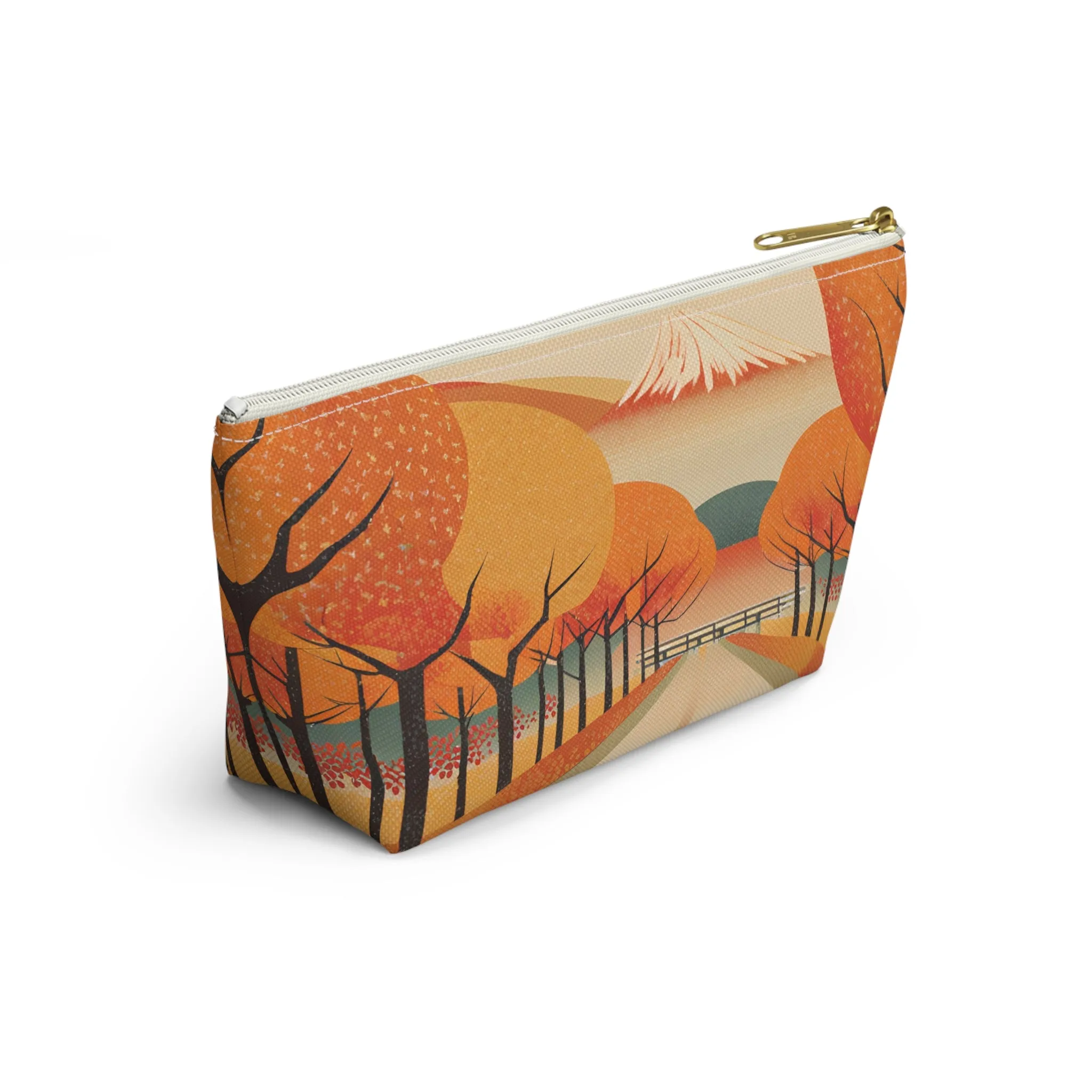 Tranquil Autumn Road | Portable Tech Pouch for Gamers & Remote Workers