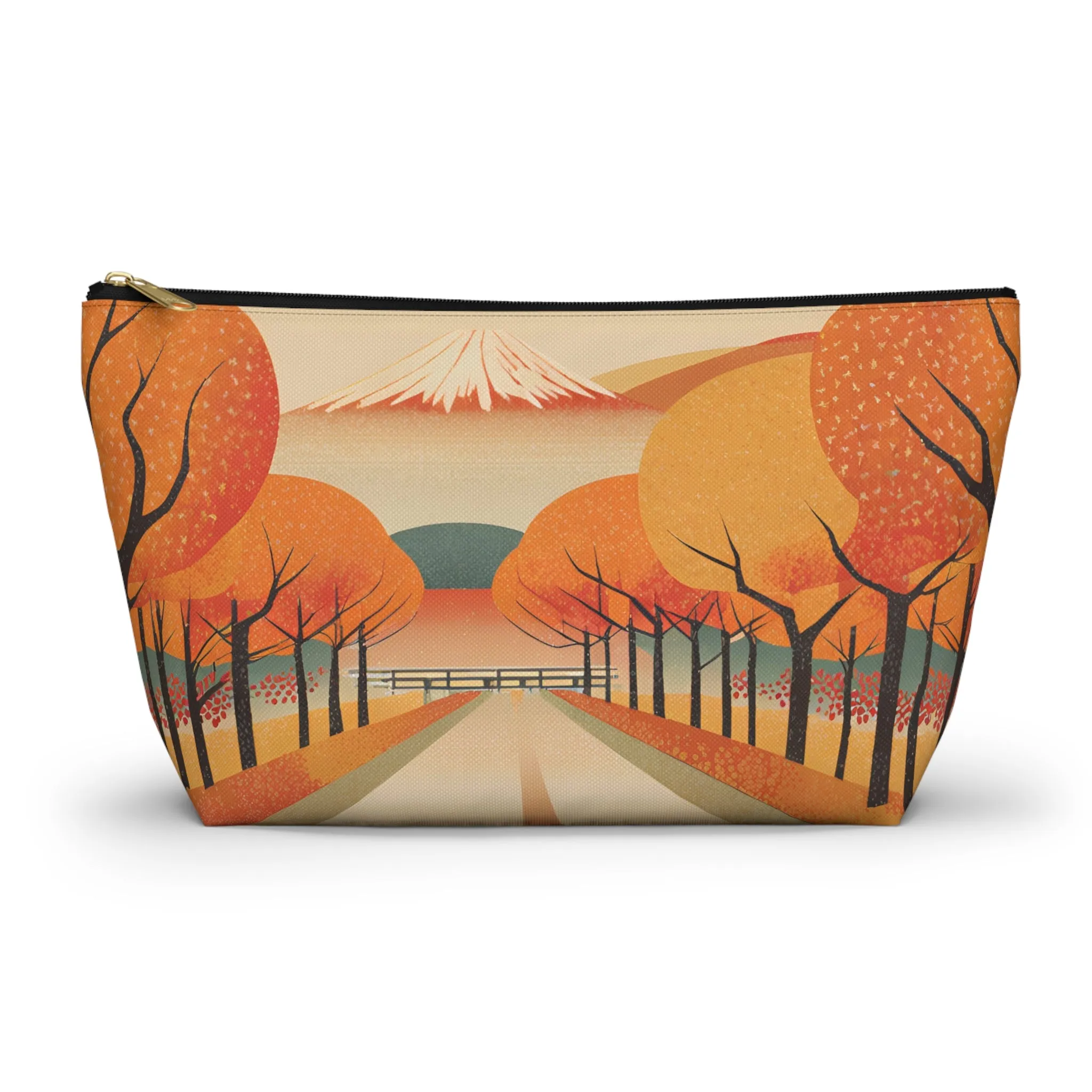 Tranquil Autumn Road | Portable Tech Pouch for Gamers & Remote Workers