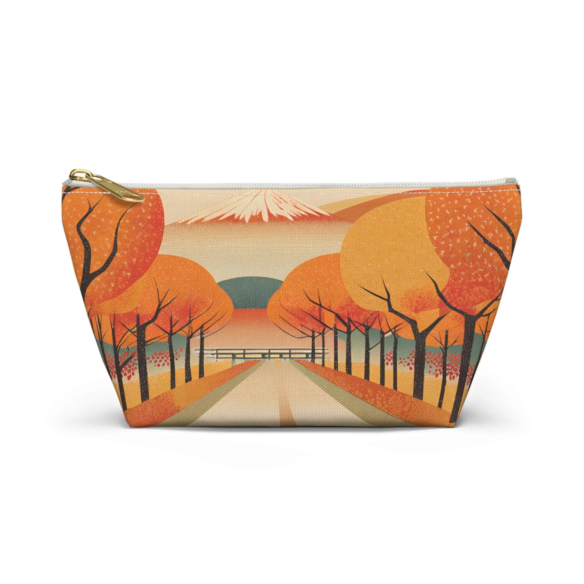 Tranquil Autumn Road | Portable Tech Pouch for Gamers & Remote Workers