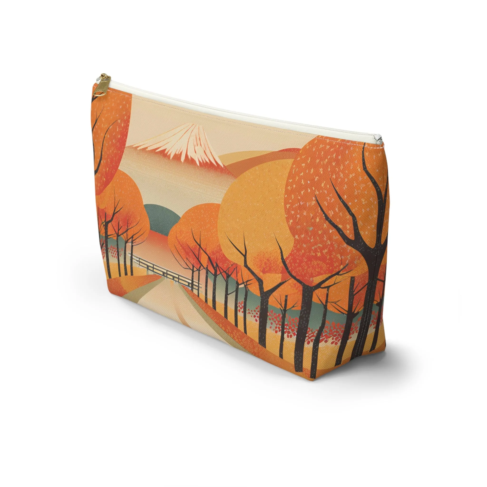 Tranquil Autumn Road | Portable Tech Pouch for Gamers & Remote Workers