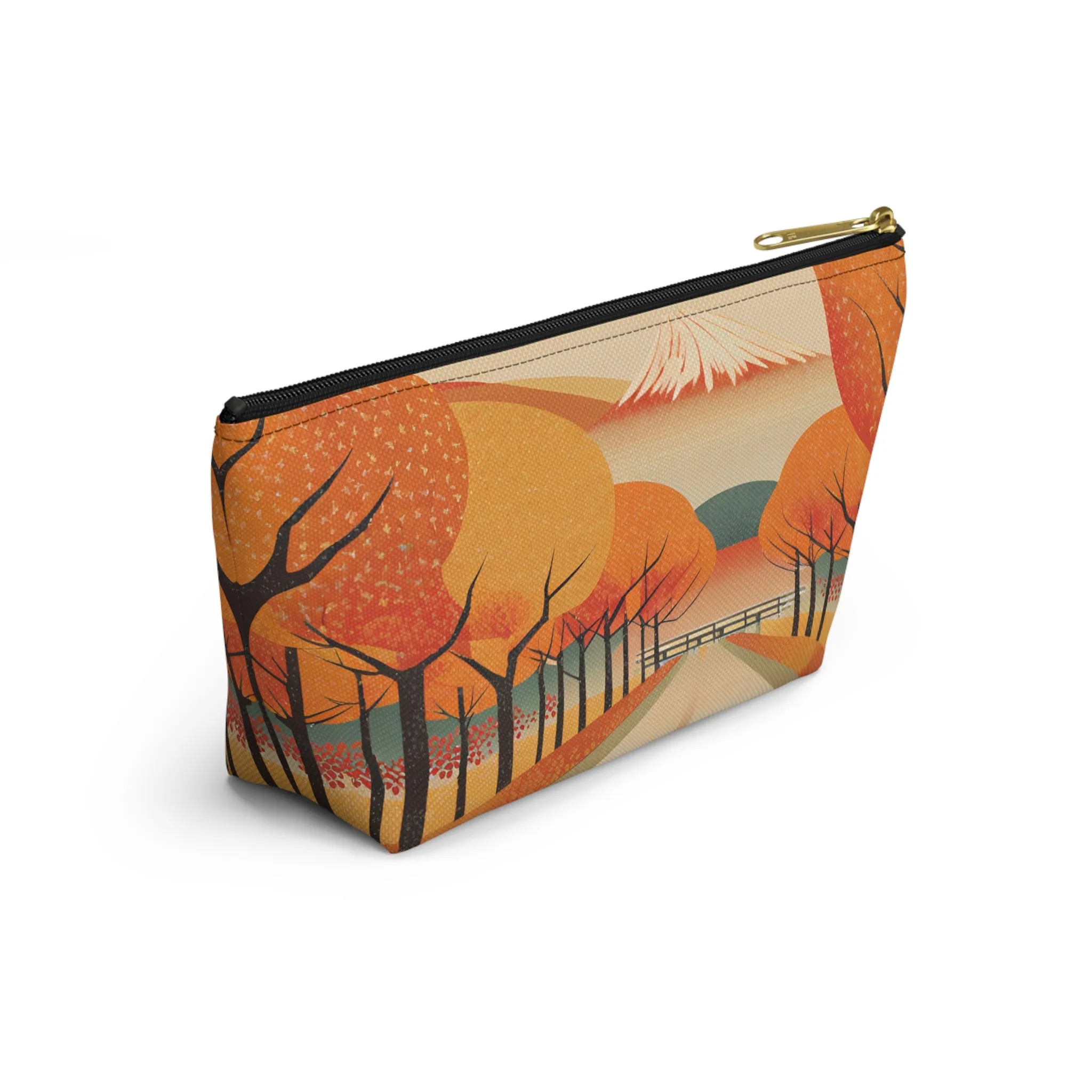 Tranquil Autumn Road | Portable Tech Pouch for Gamers & Remote Workers
