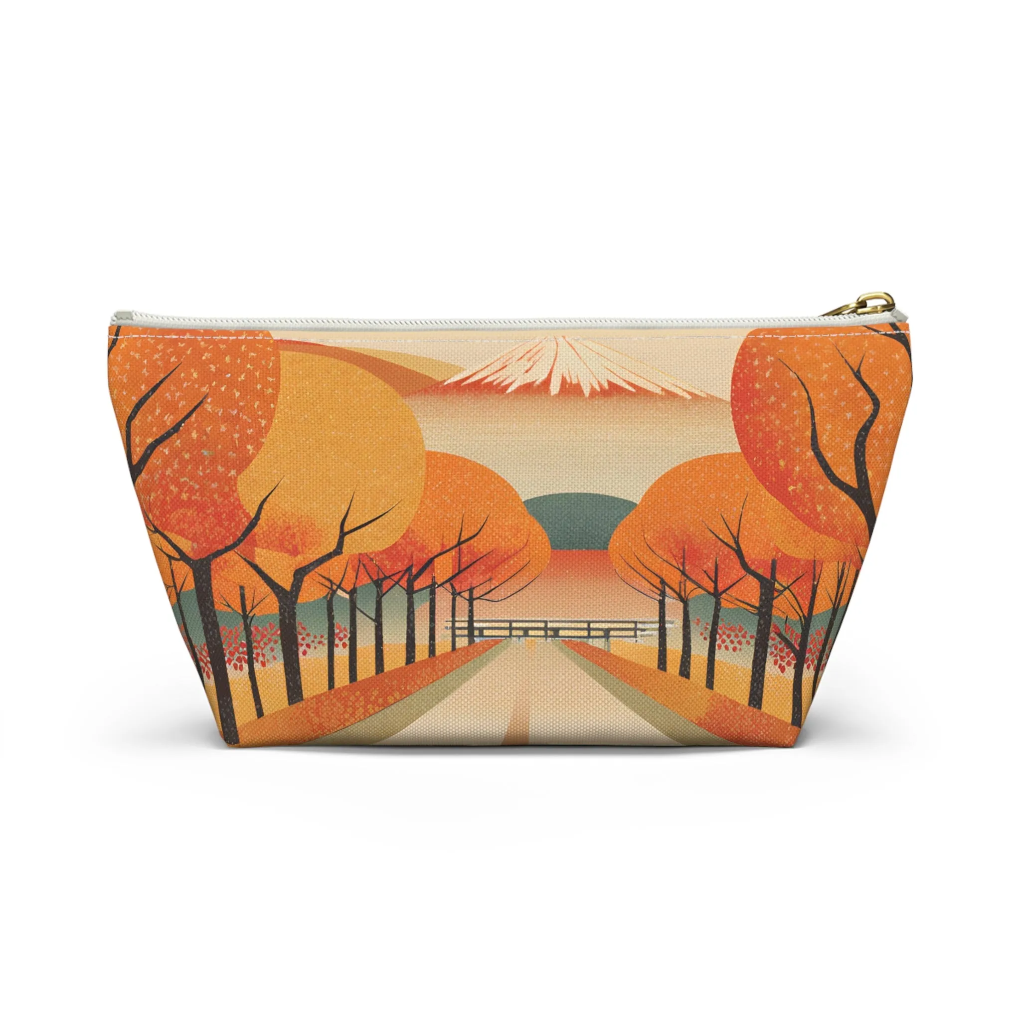 Tranquil Autumn Road | Portable Tech Pouch for Gamers & Remote Workers