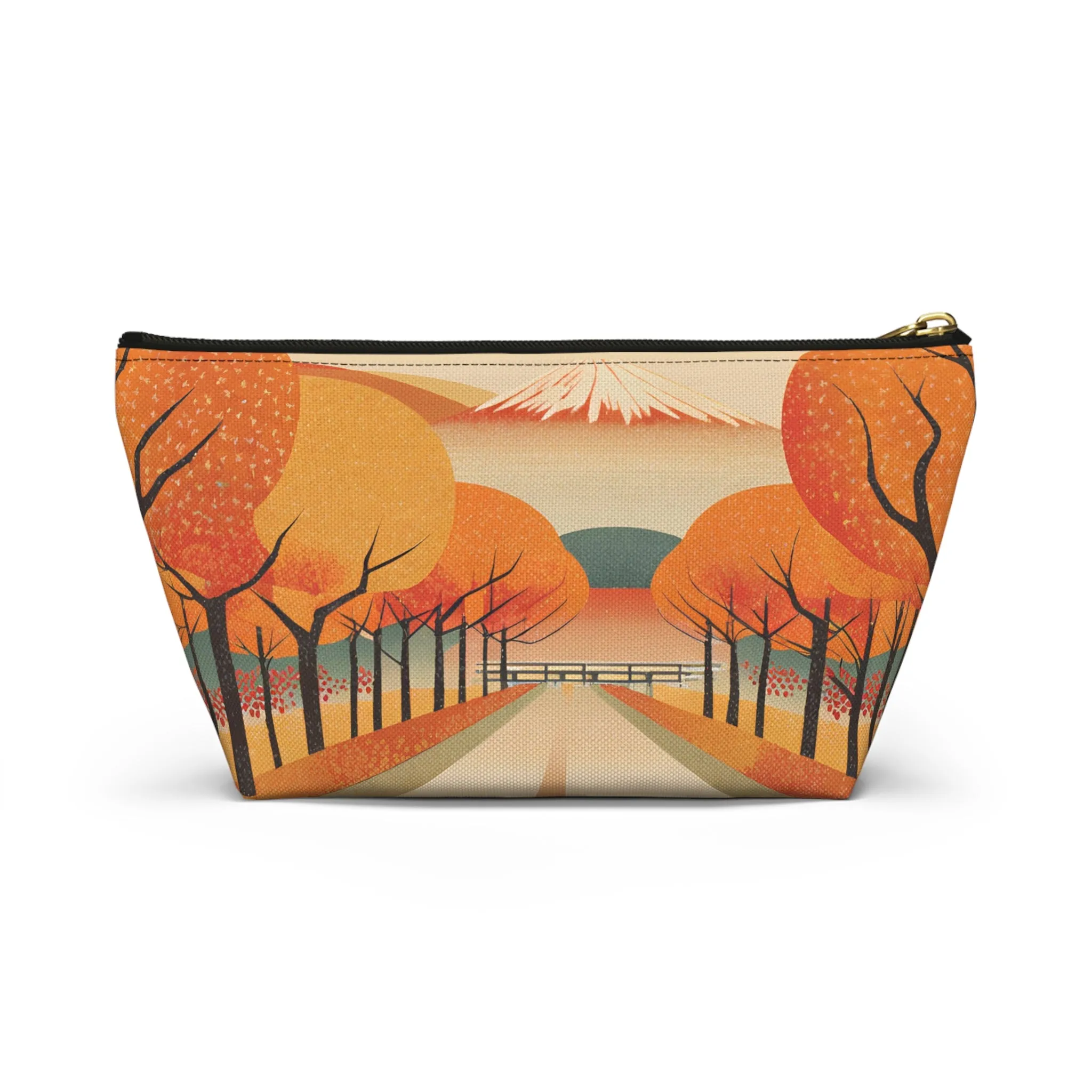 Tranquil Autumn Road | Portable Tech Pouch for Gamers & Remote Workers