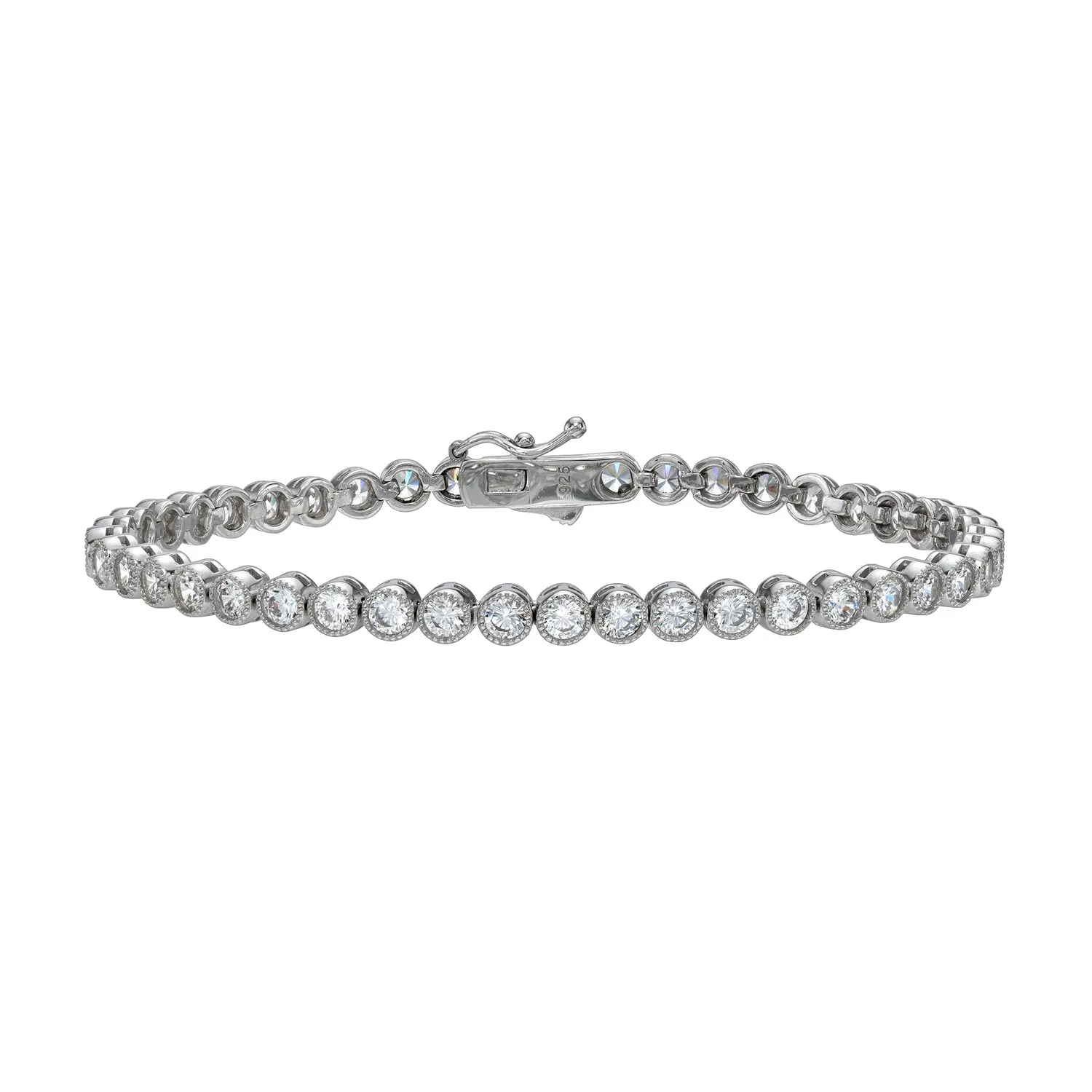 TRAVEL TENNIS ANTIQUE BEZEL SET BRACELET