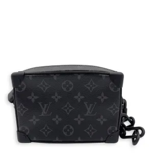 Trunk Shoulder Bag Black in Monogram Coated Canvas, Black hardware