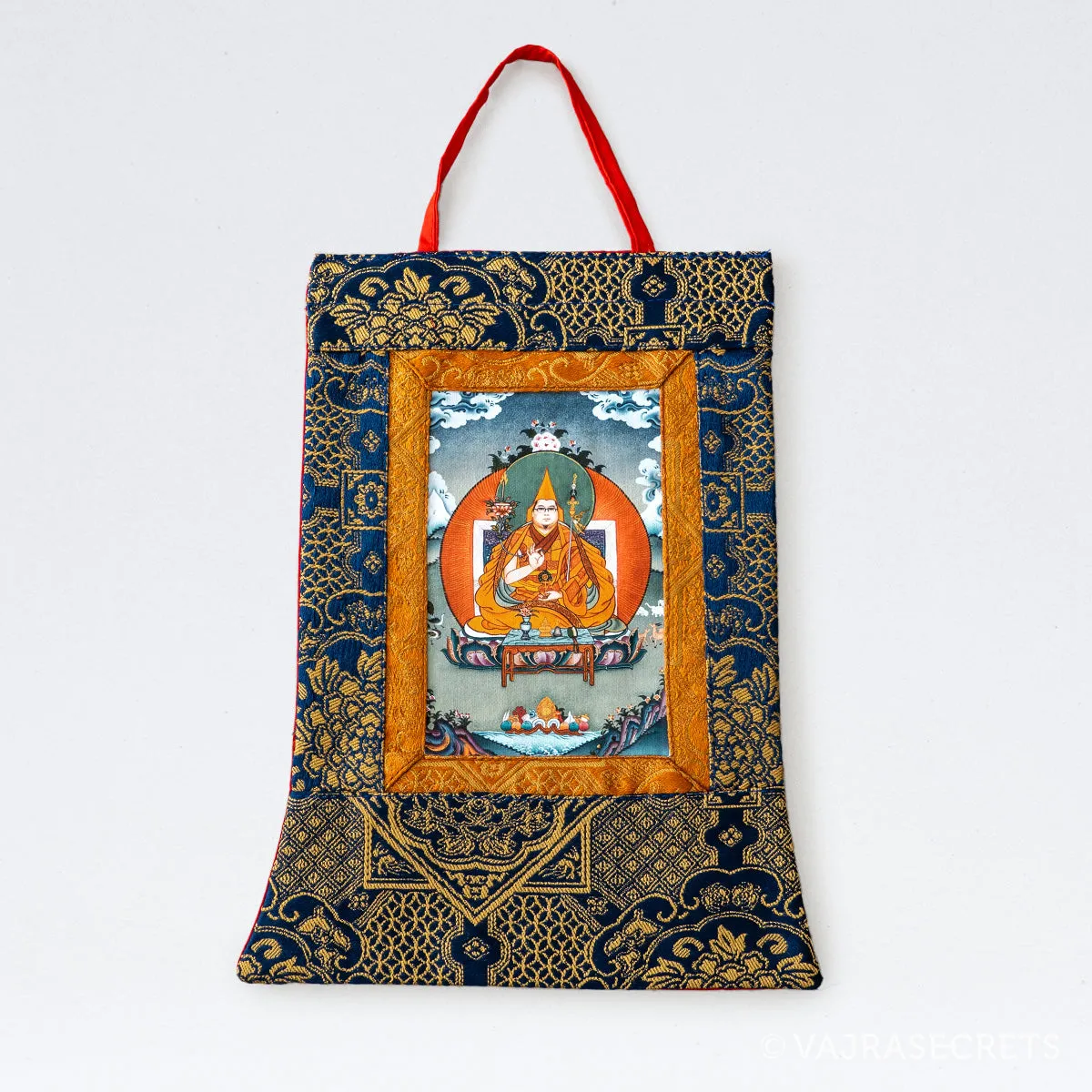 Tsem Rinpoche Mini Thangka with Brocade