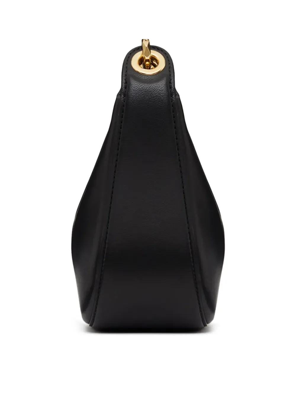 Valentino Garavani Black Leather Mini Hobo Vlogo Shoulder Bag