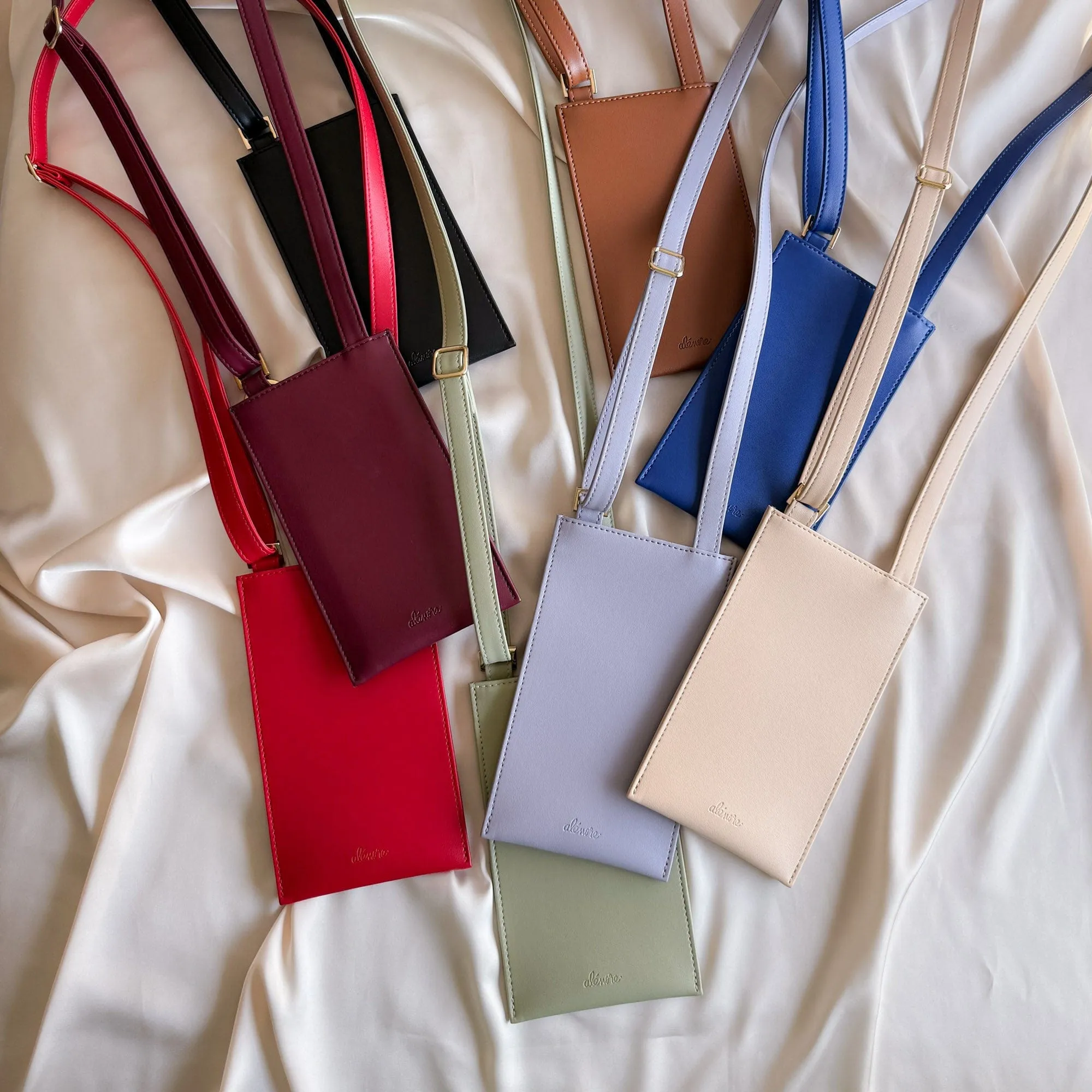 Vanilla Vegan Apple Leather Pouch | Almond Green