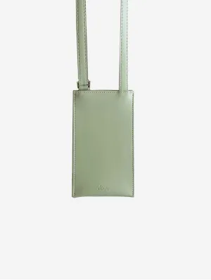 Vanilla Vegan Apple Leather Pouch | Almond Green