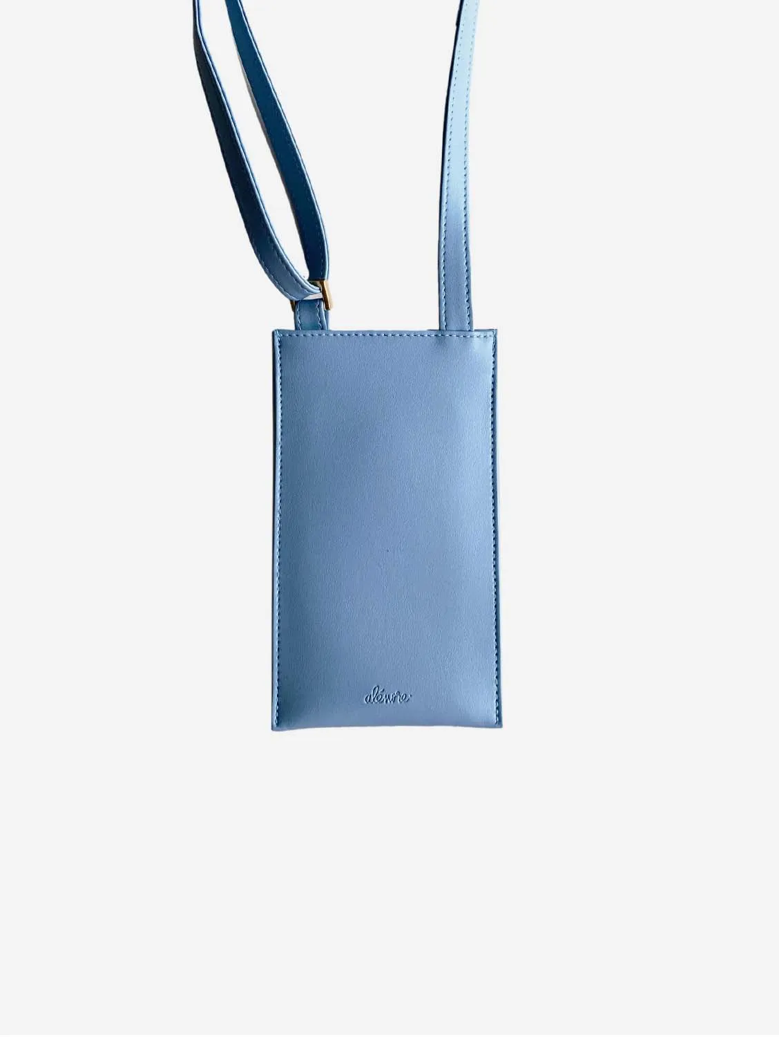Vanilla Vegan Apple Leather Pouch | Blue