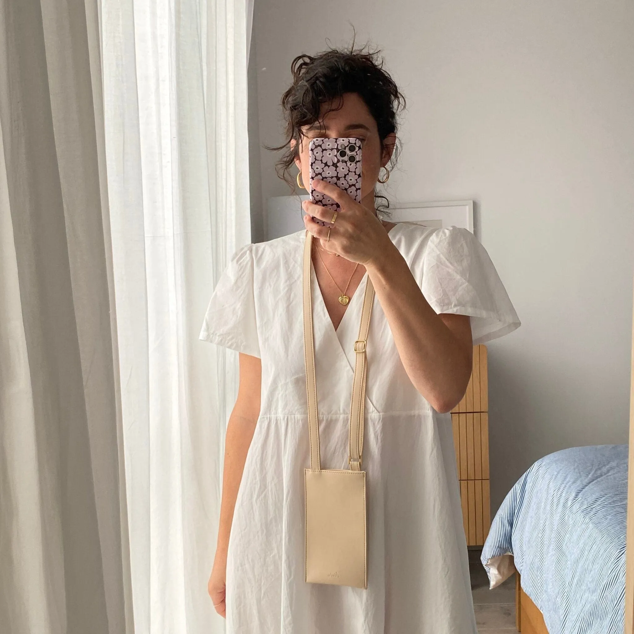 Vanilla Vegan Apple Leather Pouch | Nude