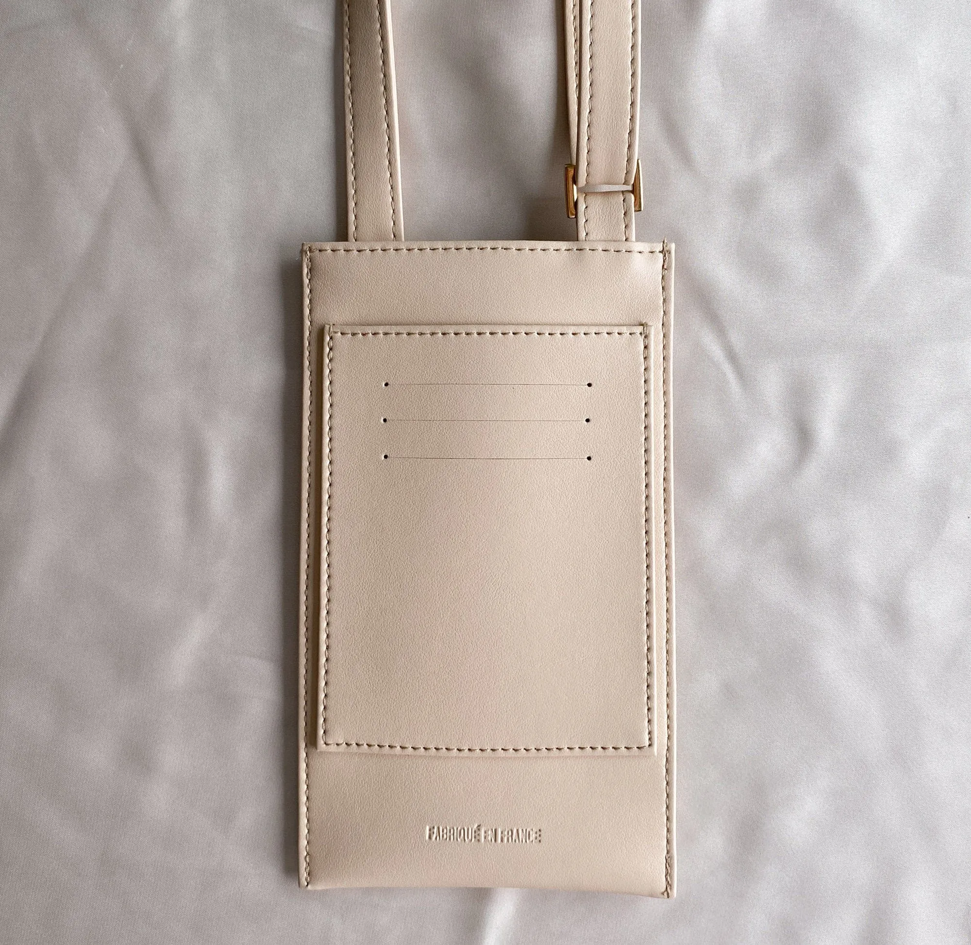 Vanilla Vegan Apple Leather Pouch | Nude