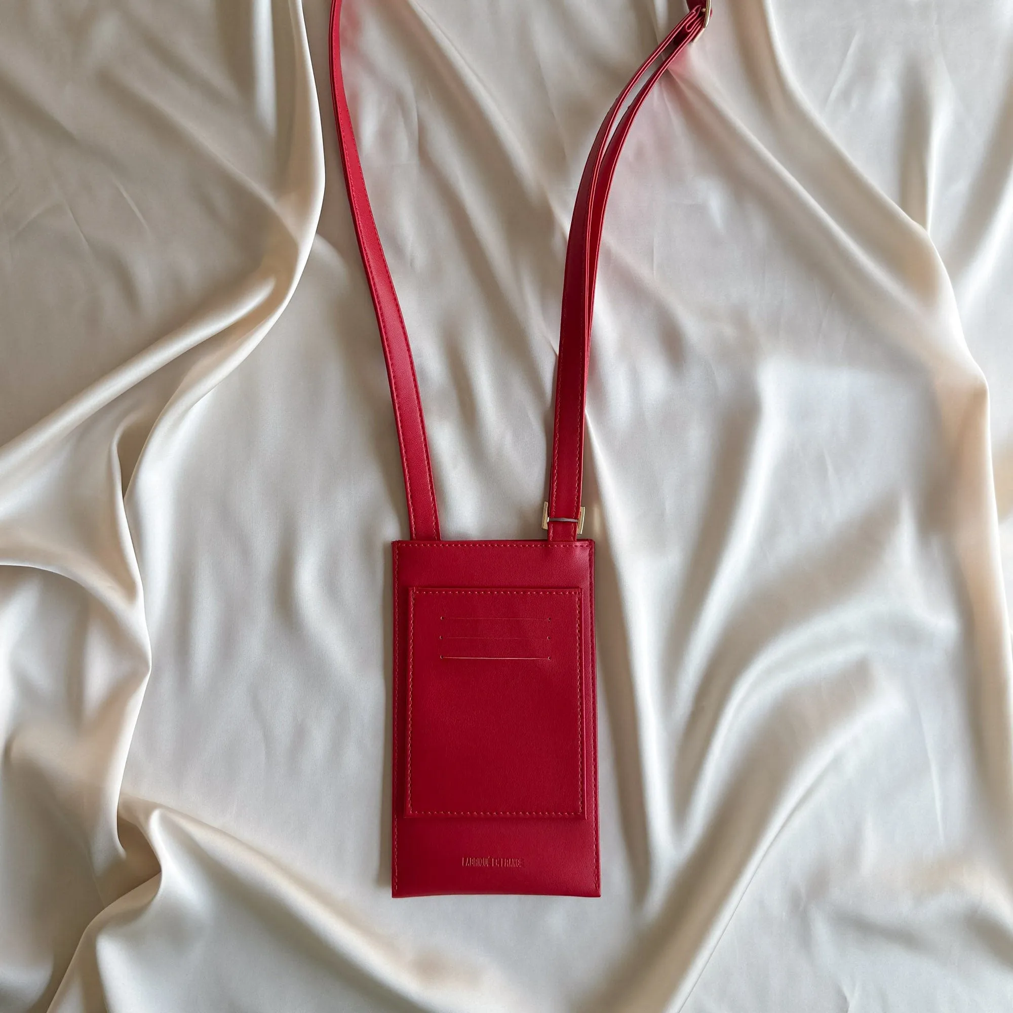 Vanilla Vegan Apple Leather Pouch | Red