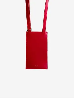 Vanilla Vegan Apple Leather Pouch | Red