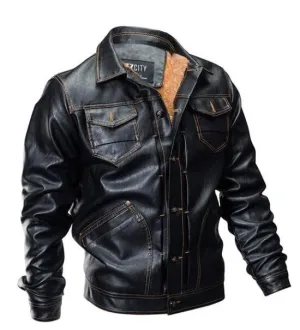 Vedero Men's Leather Biker Jacket