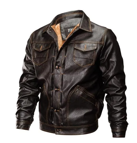 Vedero Men's Leather Biker Jacket