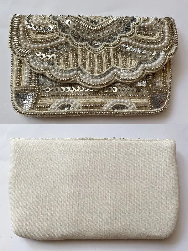 Vintage & Pearl Beaded Clutch (PRE)