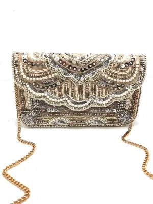 Vintage & Pearl Beaded Clutch (PRE)