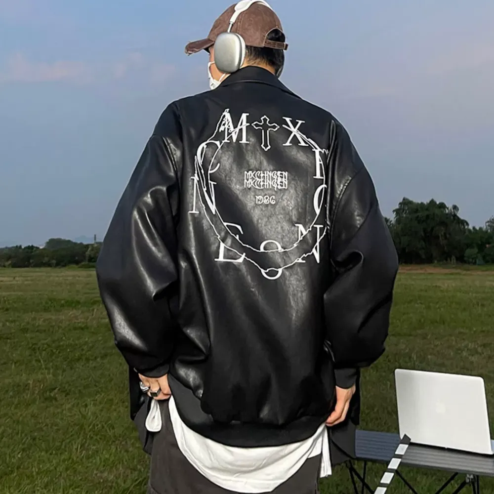 Vintage Cross Leather Jacket