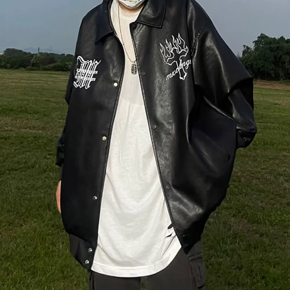 Vintage Cross Leather Jacket