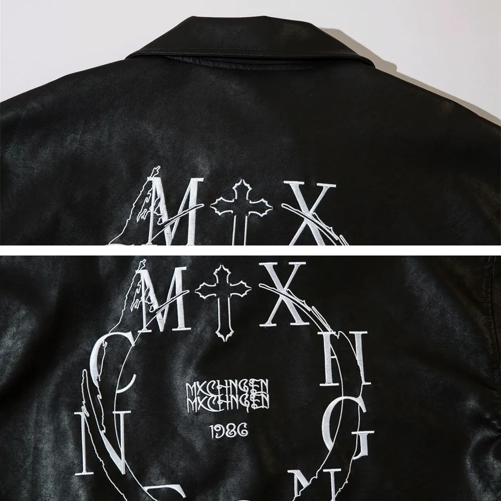 Vintage Cross Leather Jacket