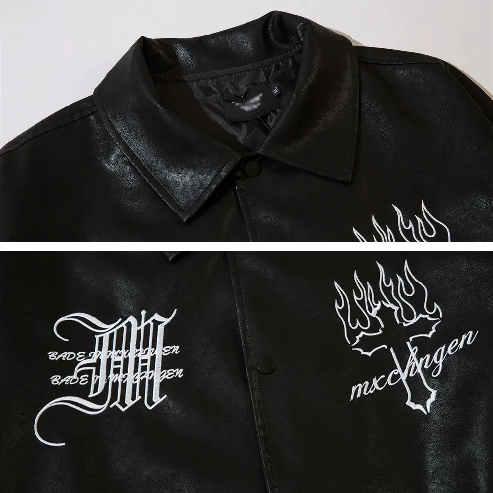 Vintage Cross Leather Jacket