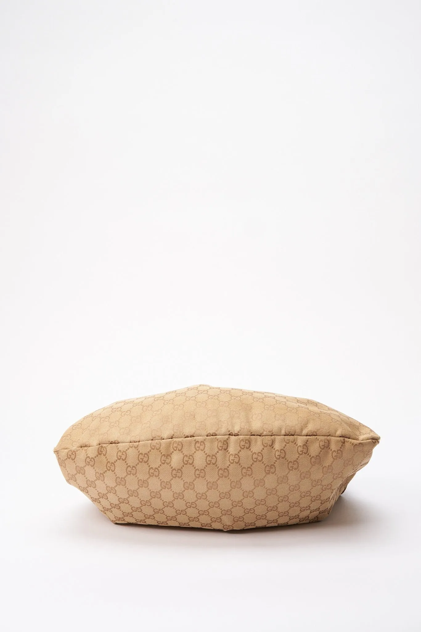 Vintage Gucci Bag with Bamboo Handle - Beige Canvas