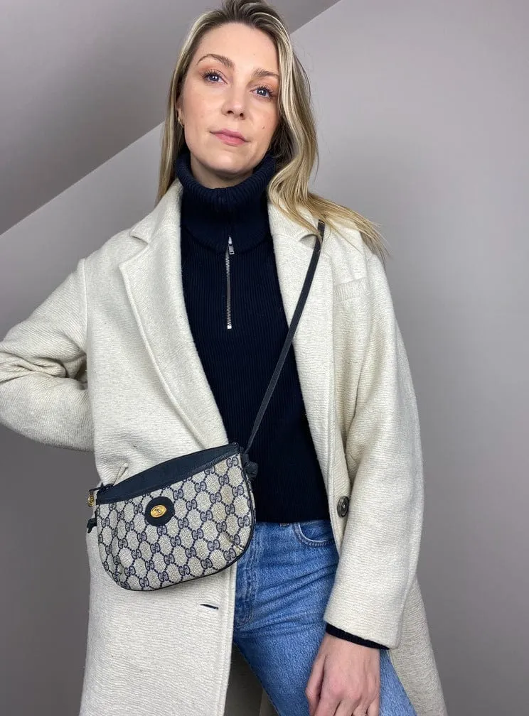 Vintage Gucci Canvas Crossbody Bag