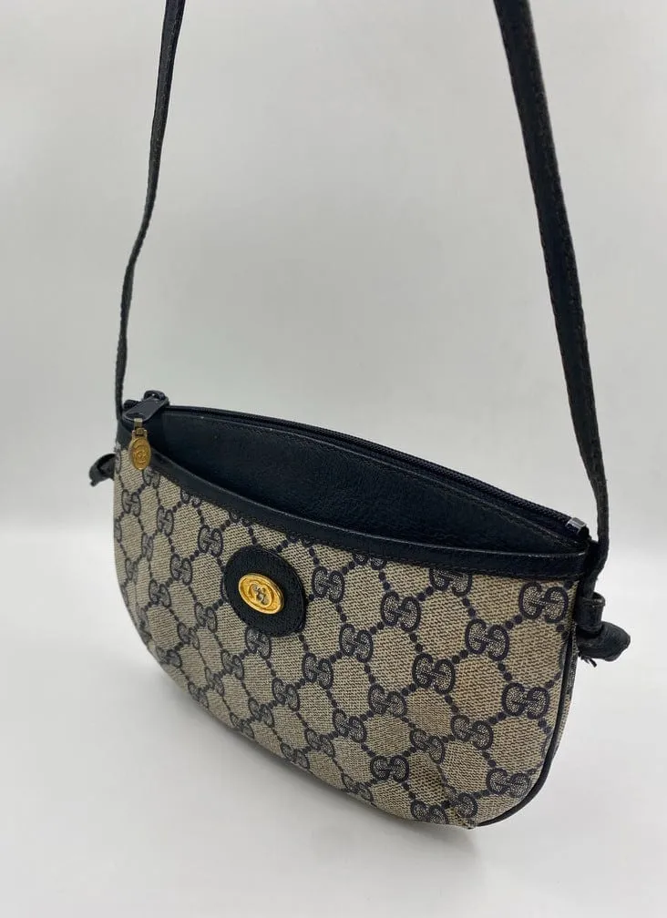 Vintage Gucci Canvas Crossbody Bag