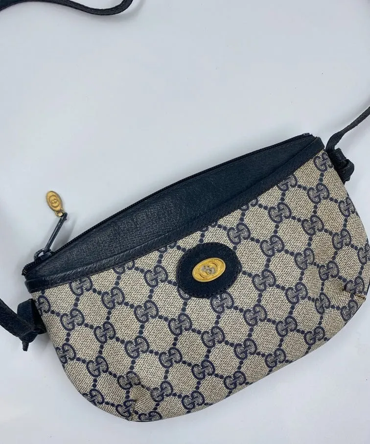 Vintage Gucci Canvas Crossbody Bag