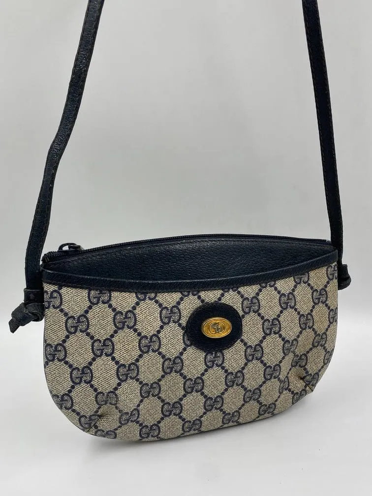Vintage Gucci Canvas Crossbody Bag