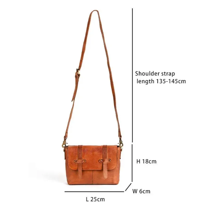 Vintage-Style Handmade Leather Satchel Bag