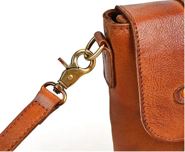 Vintage-Style Handmade Leather Satchel Bag