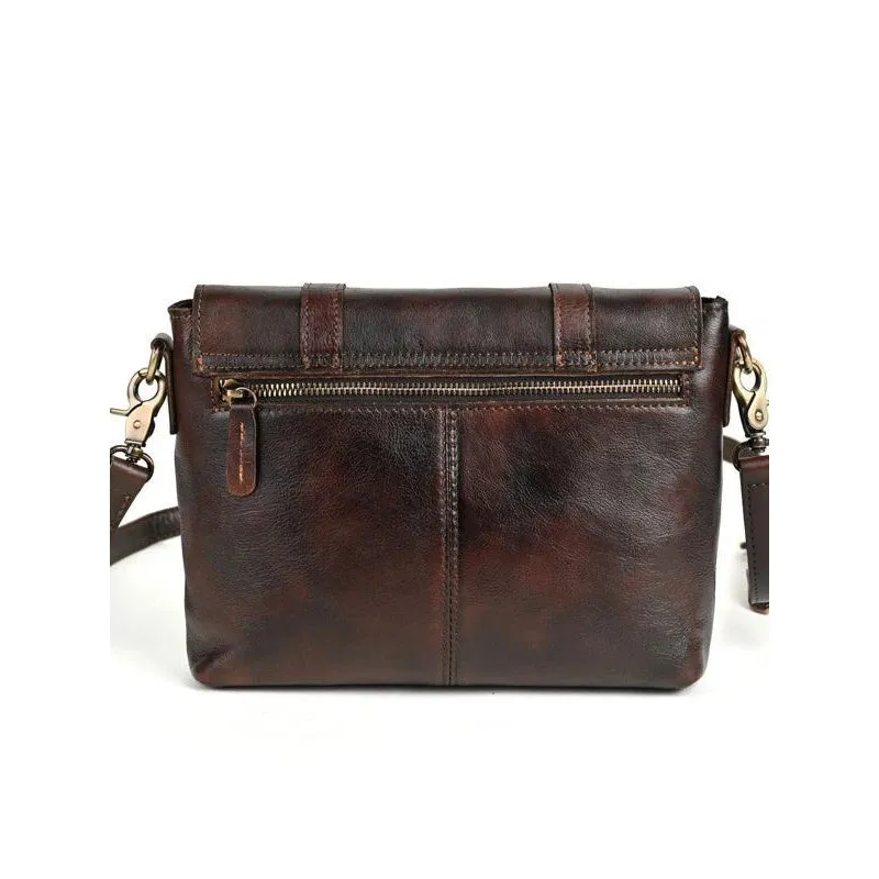 Vintage-Style Handmade Leather Satchel Bag