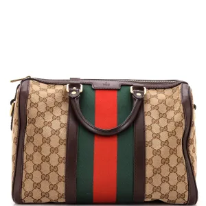 Vintage Web Boston Bag GG Canvas Medium
