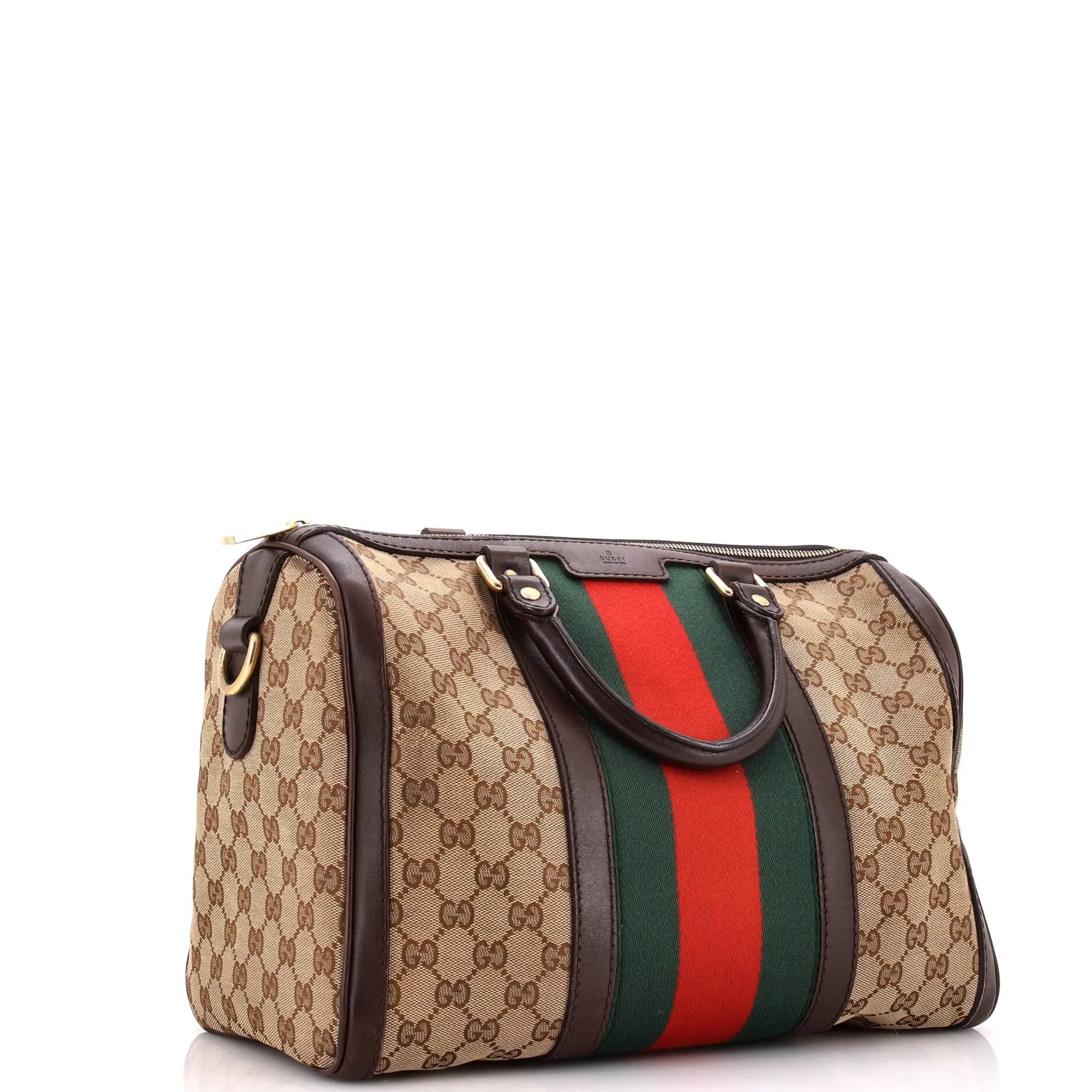 Vintage Web Boston Bag GG Canvas Medium